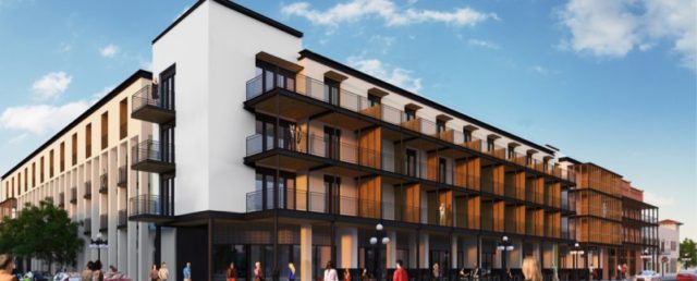 Row of balconies on our hotel in Ybor City, Florida