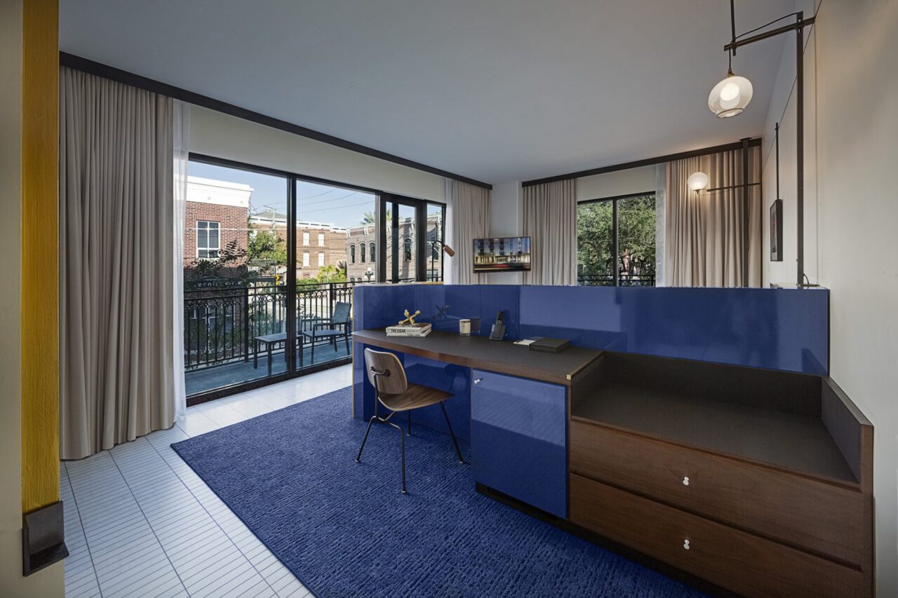 Spacious working area in a suite at our boutique hotel in Tampa Bay